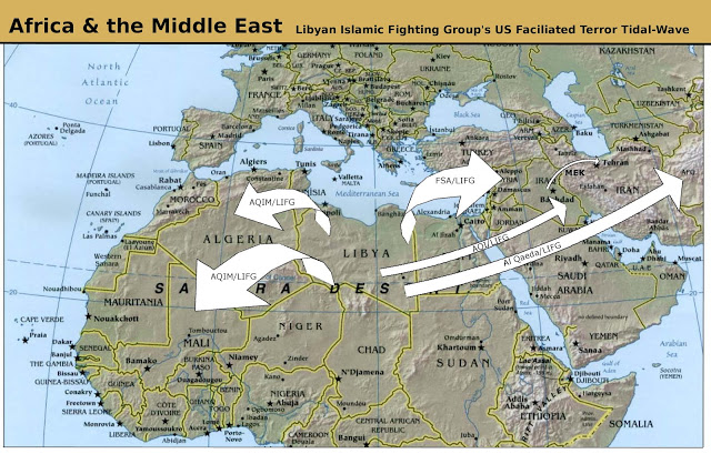 Truly NATO's intervention in Libya has been a resounding success. Not only has the West managed to revive the terrorist LIFG organization Qaddafi had been fighting successfully for decades, but now "international institutions" have a casus belli spreading across the whole of North Africa, into the Middle East and beyond as NATO weapons and Western cash enable LIFG fighters to battle as far as Syria in the east and Mali to the west. The wave of terror unleashed and the predictable "pretexts" it will provide, has now swept into Kenya.  