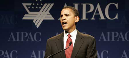 President Obama's speaks to the annual American Israel Public Affairs Committee (AIPAC) conference. (photo: AP)