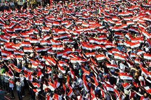 Pro-elections rally in Aleppo. photo: 